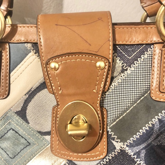 Coach signature denim Collection patchwork satchel - Picture 8 of 8